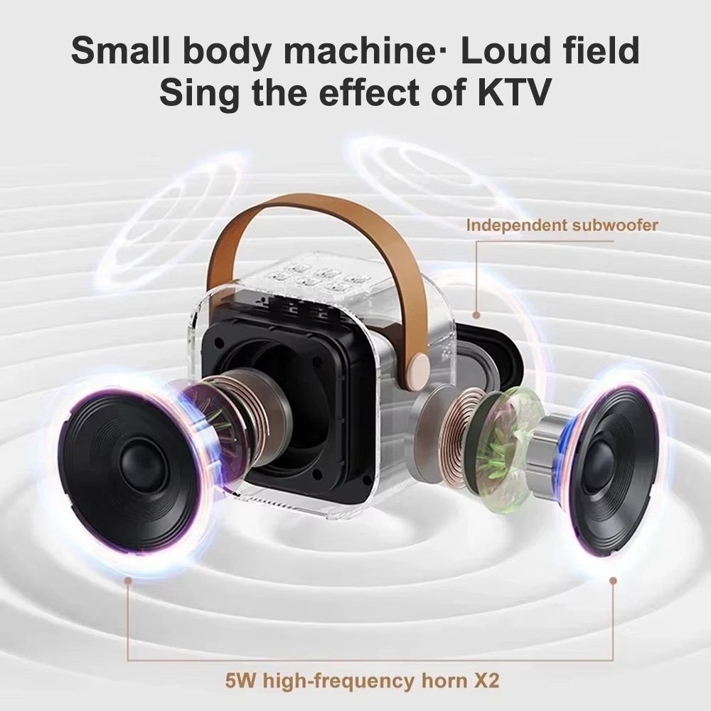Professional Singing Bluetooth Speaker with Wireless Karaoke Microphone - Image 3